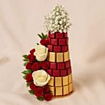 Taste Of Art Chocolate N Roses Arrangement