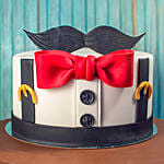 The Gentleman Theme Cake 16 Portions Vanilla