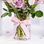 Tulip N Rose Elegant Vase For Mom