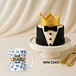 Tuxedo Mini Cake And Best Dad Mug