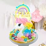Unicorn Theme Cake 12 Portions Chocolate