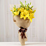 Yellow Lilies & Choco Vanilla Cake 8 Portions