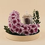 هلال زهرة الاقحوان مع تمور