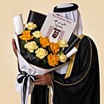 MenS Graduation Bouquet N Personalized Congrats Print