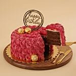Rosy Birthday Cake