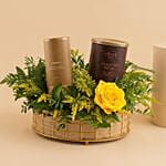 Bateel Espresso And Qahwa Hamper With Flowers