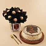 Blessed Hajj Rochers Arrangement With Cake