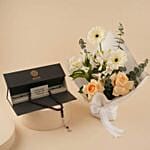 Peaceful Wishes Flower Bouquet With Black Beads