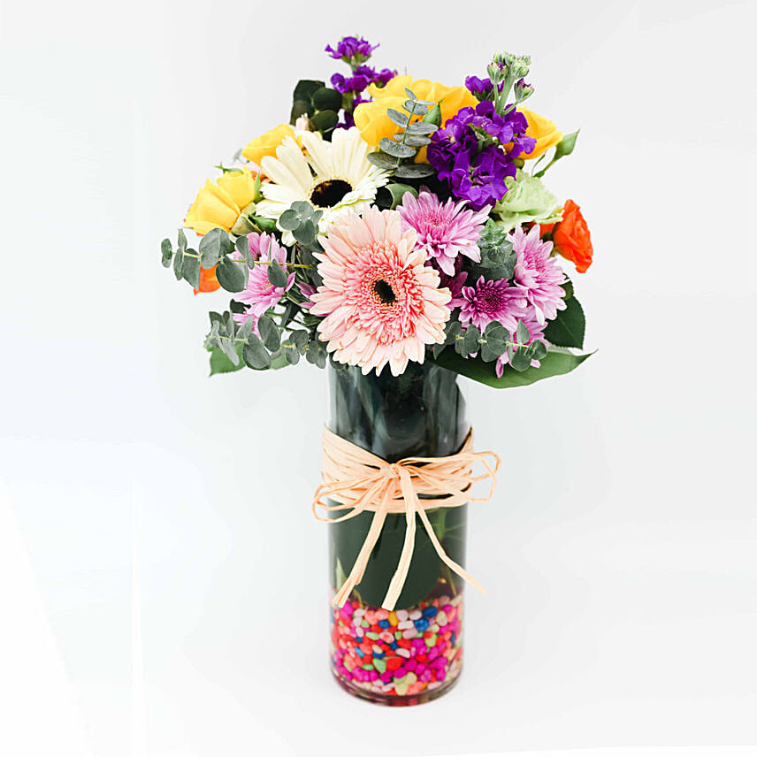 Blooming Mixed Flowers Bouquet: 