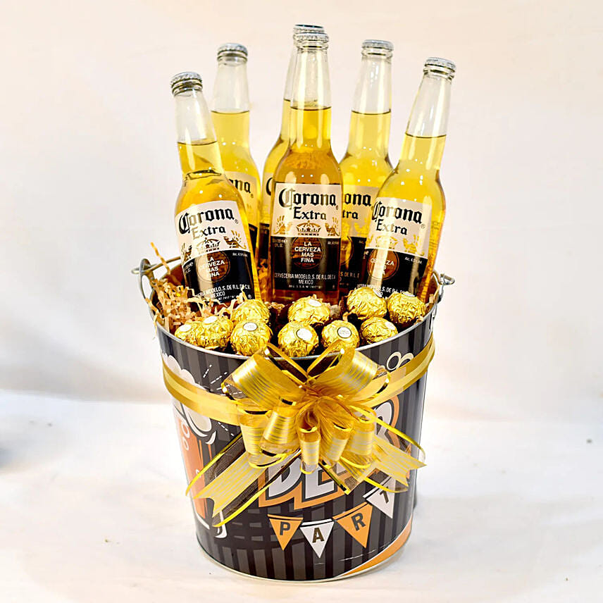 Beer N Sweet Delights Hamper for Valentine's: Send Valentines Day Gifts to Singapore
