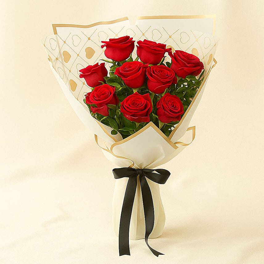 Valentine's Day 9 Roses Bouquets: هدايا عيد الحب سنغافورة