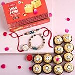 Sneh Attractive Rakhis With Soan Papdi & Ferrero Rocher