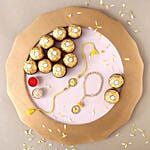 Sneh Butterfly Bhaiya Bhabhi Rakhi & Ferrero Rocher Box