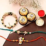 Sneh Classic Family Rakhi Set & Ferrero Rocher