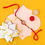 Sneh Colourful Pearls Rakhi & Kaju Katli