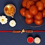 Sneh Elegant Rudraksha Rakhi & Gulab Jamun