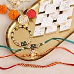 Sneh Enchanting Family Rakhi Set & Kaju Katli