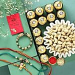 Sneh Enchanting Rakhis With Cashews & Chocolate Box