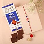 Sneh Evil Eye Red Rakhi & Lindt Bar