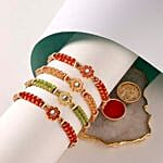 Sneh Meenakari Rakhi Set Of 4