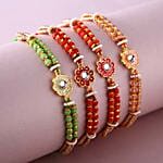 Sneh Meenakari Rakhi Set Of 4