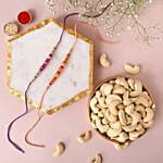 Sneh Peachy Rakhi Set & Cashews