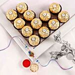 Sneh Peacock Rakhi & Ferrero Rocher Box