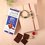 Sneh Pearl Bhaiya Bhabhi Rakhi & Lindt Bar
