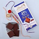 Sneh Pretty Beads Rakhi Set & Lindt Bar