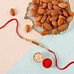 Sneh Sleek Designer Mauli Rakhi & Almonds