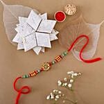 Sneh Trendy Flower Rakhi & Kaju Katli