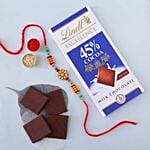 Sneh Trendy Flower Rakhi & Lindt Bar