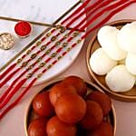 Sneh Vibrant Rakhi Set & Sweets Tin