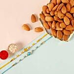 Sneh Vibrant Set Of 2 Pearl Rakhis & Almonds