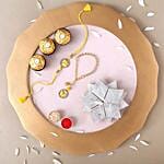 Sneh Yellow Rakhi Set & Sweet Delights