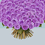 99 Purple Roses Bouquet For Valentine