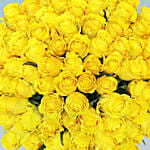 99 Yellow Roses Bouquet For Valentine
