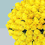 99 Yellow Roses Bouquet For Valentine