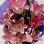 Alluring Pinkish Oriental Lilies Bouquet