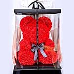 Artificial Roses Red Teddy Bear With I Love You Balloon For Valentine