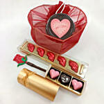 Assorted Chocolates Organza Basket For Valentine