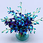 Beautiful Orchids Glass Vase Arrangement