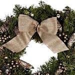 Bow Christmas Theme Wreath 25 Cms