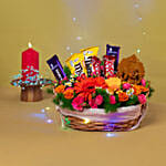 Choco Delight Festive Basket Hamper