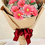 Gracious Pink Gerberas Beautiful Bouquet