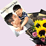 Happy Father's Day Personalised Sunflower Bouquet