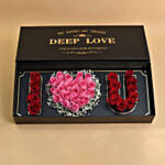 I Love You Floral Arrangement With Table Top