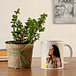 Jade Plant Personalised White Mug