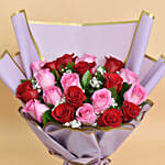 Love Expressions Pink And Red Roses Bouquet With I Love You Balloon For Valentines