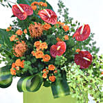 Lovely Mixed Flowers Green Stand